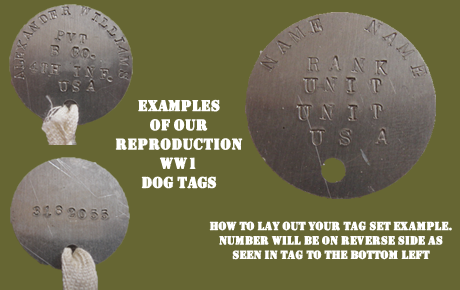 ww1 dog tag reproduction blanks